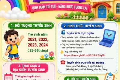 TRƯỜNG MẦM NON VĨNH PHONG 1 THÔNG BÁO TUYỂN SINH NĂM HỌC 2026_2027