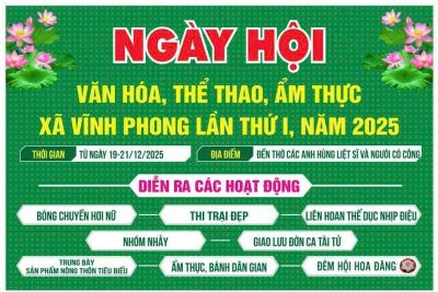 NGÀY HỘI VĂN HÓA THỂ THAO ẨM THỰC XÃ VĨNH PHONG LẦN THỨ I NĂM 2025